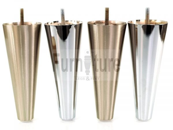 4x Metal Chrome Furniture Settee Legs Cabinet Sofa Feet 180mm High Chair Beds M8 - Image 3