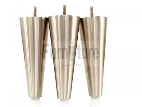 4x Metal Chrome Furniture Settee Legs Cabinet Sofa Feet 180mm High Chair Beds M8 - Image 4