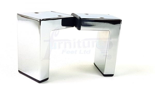 4x Metal Furniture Legs 105mm High Settee Sofa Chair Cabinet Bed Feet (Self-Fix) - Image 3