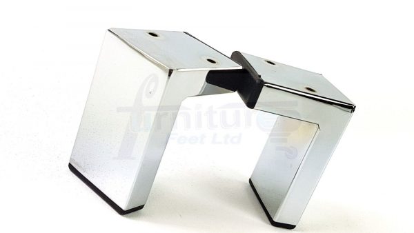 4x Metal Furniture Legs 105mm High Settee Sofa Chair Cabinet Bed Feet (Self-Fix) - Image 4