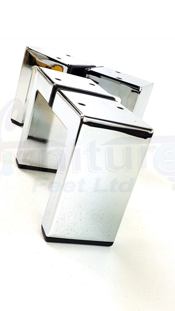 4x Metal Furniture Legs 105mm High Settee Sofa Chair Cabinet Bed Feet (Self-Fix) - Image 6