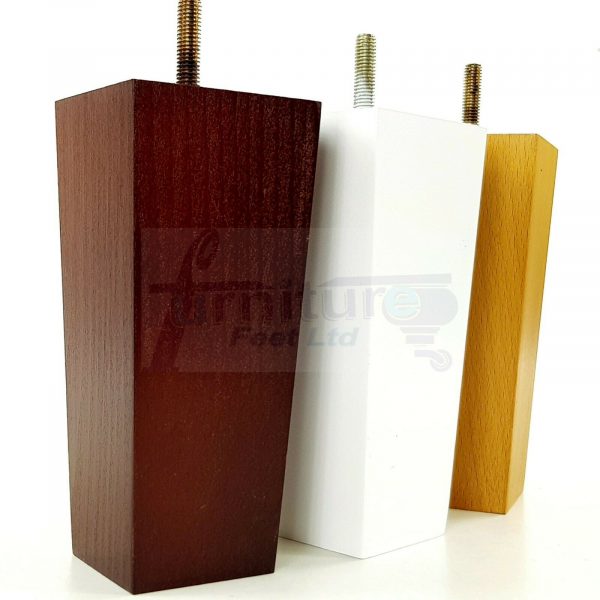 4x REPLACEMENT BLOCK WOOD FURNITURE LEGS M8(8mm) CHAIR - SETTEE FEET 150mm HIGH - Image 10