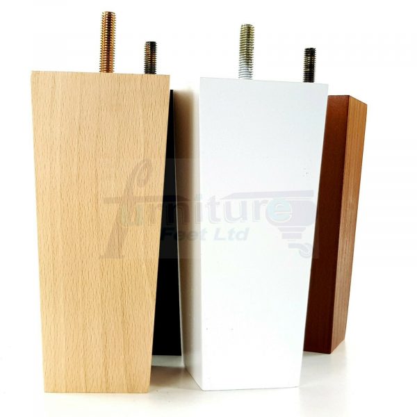 4x REPLACEMENT BLOCK WOOD FURNITURE LEGS M8(8mm) CHAIR - SETTEE FEET 150mm HIGH - Image 11
