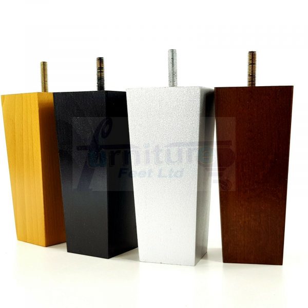 4x REPLACEMENT BLOCK WOOD FURNITURE LEGS M8(8mm) CHAIR - SETTEE FEET 150mm HIGH - Image 4
