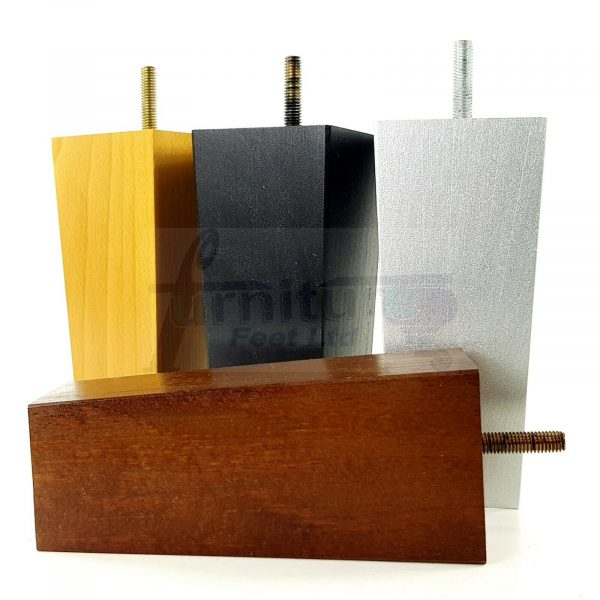 4x REPLACEMENT BLOCK WOOD FURNITURE LEGS M8(8mm) CHAIR - SETTEE FEET 150mm HIGH - Image 5