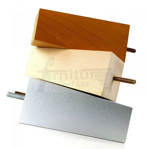 4x REPLACEMENT BLOCK WOOD FURNITURE LEGS M8(8mm) CHAIR - SETTEE FEET 150mm HIGH - Image 7