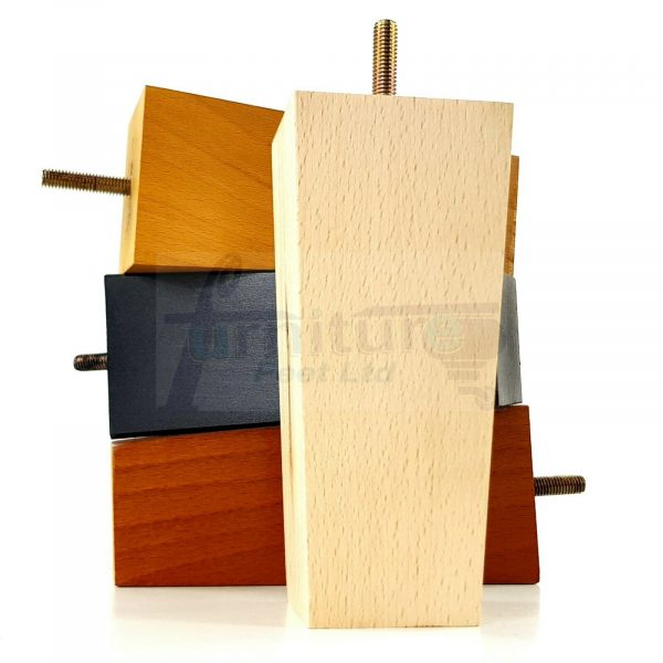 4x REPLACEMENT BLOCK WOOD FURNITURE LEGS M8(8mm) CHAIR - SETTEE FEET 150mm HIGH - Image 8
