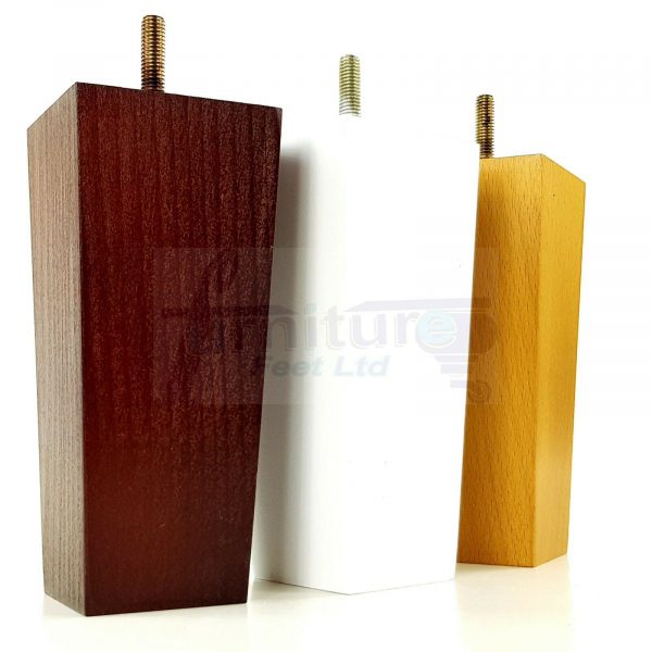 4x REPLACEMENT BLOCK WOOD FURNITURE LEGS M8(8mm) CHAIR - SETTEE FEET 150mm HIGH - Image 9