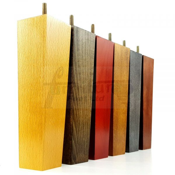 4x REPLACEMENT BLOCK WOOD FURNITURE SOFA LEGS M8(8mm) CHAIR FEET 240mm HIGH - Image 10