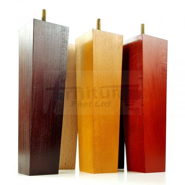 4x REPLACEMENT BLOCK WOOD FURNITURE SOFA LEGS M8(8mm) CHAIR FEET 240mm HIGH - Image 3