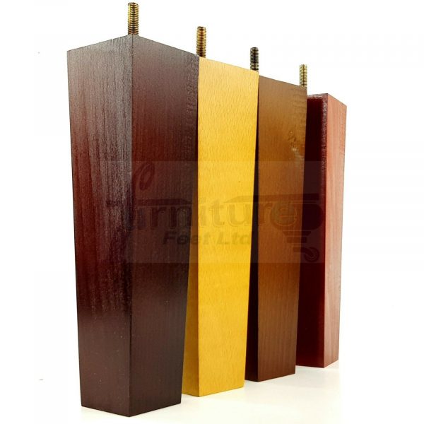 4x REPLACEMENT BLOCK WOOD FURNITURE SOFA LEGS M8(8mm) CHAIR FEET 240mm HIGH - Image 4