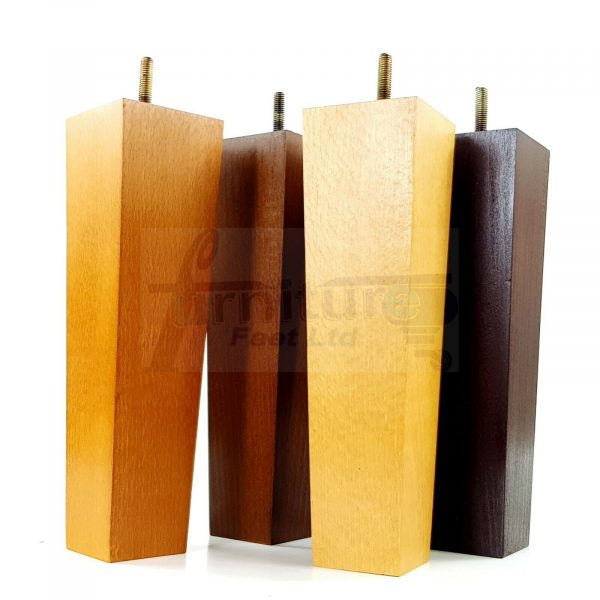 4x REPLACEMENT BLOCK WOOD FURNITURE SOFA LEGS M8(8mm) CHAIR FEET 240mm HIGH - Image 5