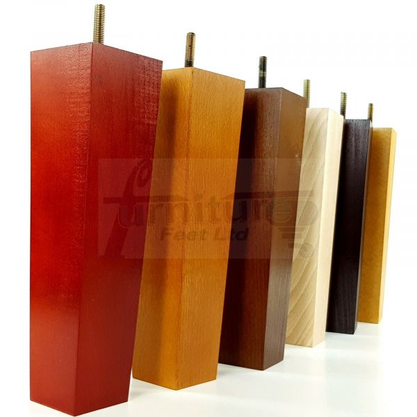 4x REPLACEMENT BLOCK WOOD FURNITURE SOFA LEGS M8(8mm) CHAIR FEET 240mm HIGH - Image 6