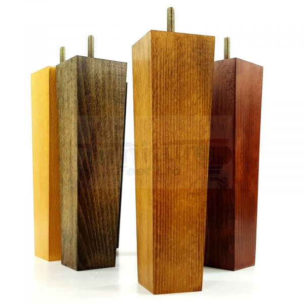 4x REPLACEMENT BLOCK WOOD FURNITURE SOFA LEGS M8(8mm) CHAIR FEET 240mm HIGH - Image 9