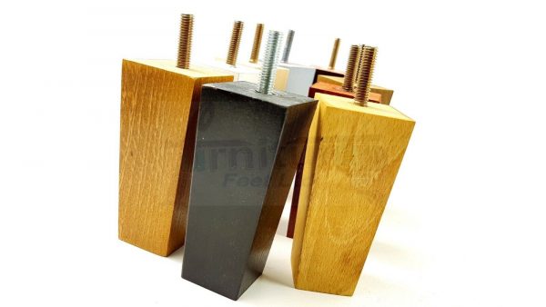 4x REPLACEMENT BLOCK WOOD SETTEE LEGS 100mm High SOFA FURNITURE FEET M8(8mm) - Image 8
