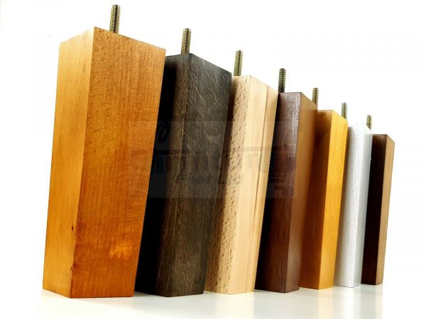 4x REPLACEMENT BLOCK WOODEN FURNITURE SOFA LEGS M8(8mm) CHAIR FEET 200mm HIGH - Image 7