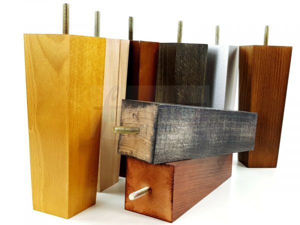 4x REPLACEMENT BLOCK WOODEN FURNITURE SOFA LEGS M8(8mm) CHAIR FEET 200mm HIGH - Image 8