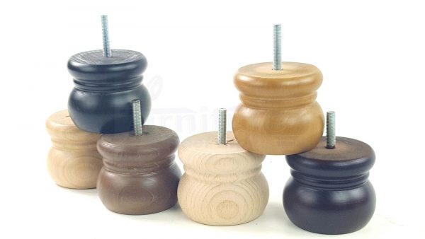 4x REPLACEMENT SOLID WOODEN FURNITURE SOFA LEGS M8(8mm) SETTEE FEET 60mm HIGH - Image 3