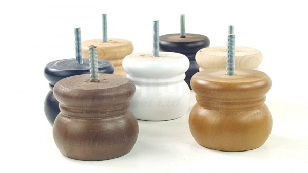 4x REPLACEMENT SOLID WOODEN FURNITURE SOFA LEGS M8(8mm) SETTEE FEET 60mm HIGH - Image 4