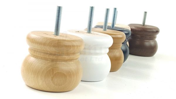 4x REPLACEMENT SOLID WOODEN FURNITURE SOFA LEGS M8(8mm) SETTEE FEET 60mm HIGH - Image 6