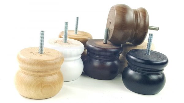 4x REPLACEMENT SOLID WOODEN FURNITURE SOFA LEGS M8(8mm) SETTEE FEET 60mm HIGH - Image 7
