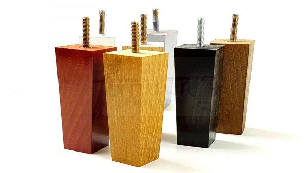4x REPLACEMENT WOOD FURNITURE SOFA LEGS M10(10mm) CHAIR - SETTEE FEET 120mm HIGH - Image 3