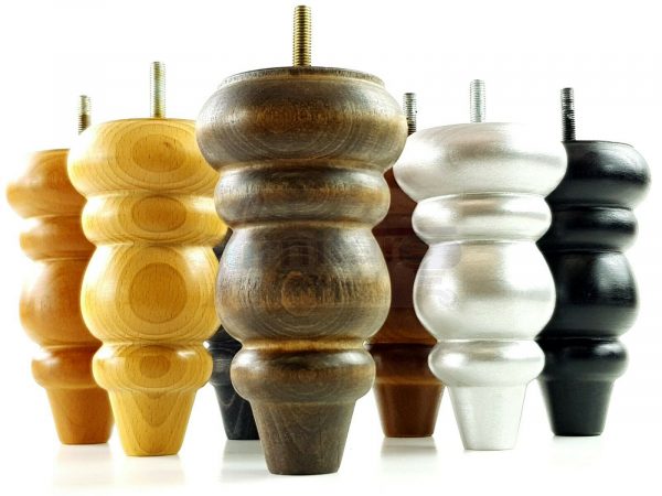 4x REPLACEMENT WOOD FURNITURE SOFA LEGS M10(10mm) CHAIR - SETTEE FEET 155mm HIGH - Image 8