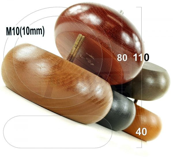 4x REPLACEMENT WOOD FURNITURE SOFA LEGS M10(10mm) CHAIR - SETTEE FEET 40mm HIGH