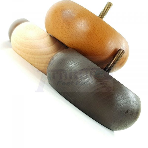 4x REPLACEMENT WOOD FURNITURE SOFA LEGS M10(10mm) CHAIR - SETTEE FEET 40mm HIGH - Image 4