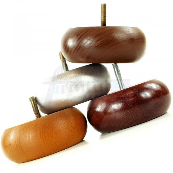 4x REPLACEMENT WOOD FURNITURE SOFA LEGS M10(10mm) CHAIR - SETTEE FEET 40mm HIGH - Image 7