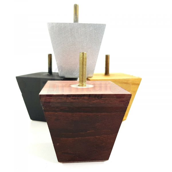 4x REPLACEMENT WOOD FURNITURE SOFA LEGS M10(10mm) CHAIR - SETTEE FEET 65mm HIGH - Image 4