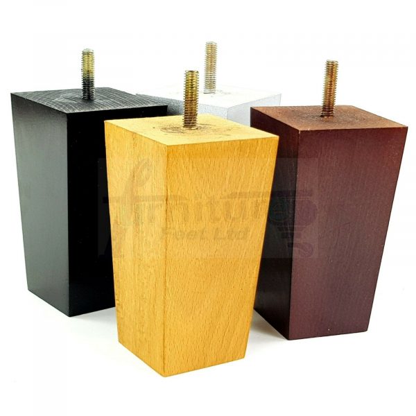 4x REPLACEMENT WOOD FURNITURE SOFA LEGS M8(8mm) CHAIR - SETTEE FEET 120mm HIGH - Image 3