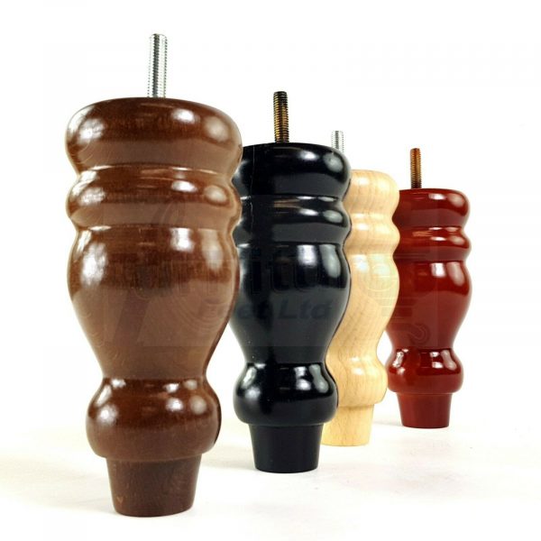 4x REPLACEMENT WOOD FURNITURE SOFA LEGS M8(8mm) CHAIR - SETTEE FEET 155mm HIGH - Image 3