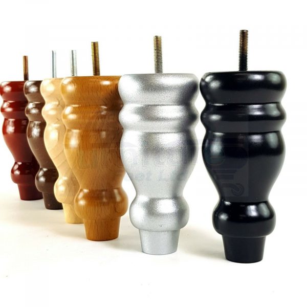 4x REPLACEMENT WOOD FURNITURE SOFA LEGS M8(8mm) CHAIR - SETTEE FEET 155mm HIGH - Image 7
