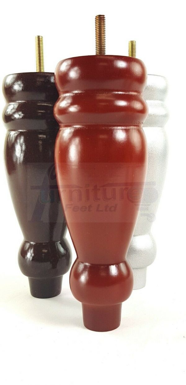 4x REPLACEMENT WOOD FURNITURE SOFA LEGS M8(8mm) CHAIR - SETTEE FEET 200mm HIGH - Image 7