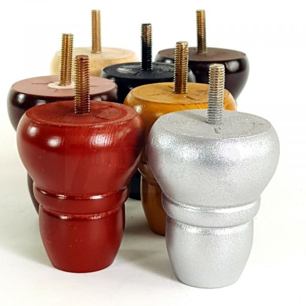4x REPLACEMENT WOOD FURNITURE SOFA LEGS M8(8mm) CHAIR - SETTEE FEET 82mm HIGH - Image 3
