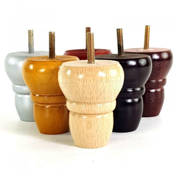 4x REPLACEMENT WOOD FURNITURE SOFA LEGS M8(8mm) CHAIR - SETTEE FEET 82mm HIGH - Image 5