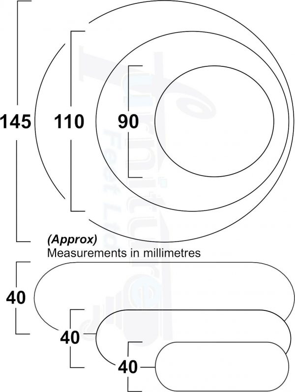 4x ROUND BUN WOODEN SOFA LEGS 40mm High CHAIR REPLACEMENT FURNITURE FEET M8(8mm) - Image 11