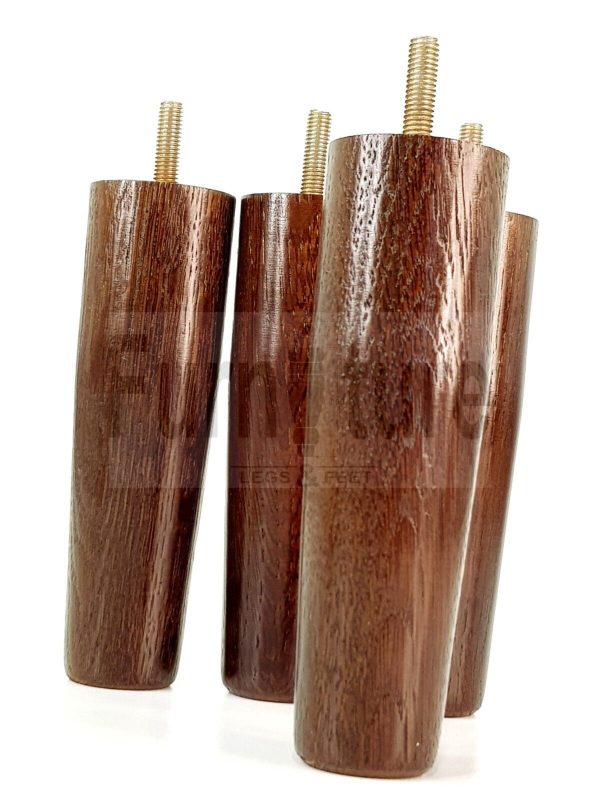 4x Replacement Legs Solid Oak Wood Settee Furniture Feet 150mm Sofa Chair Bed M8 - Image 4