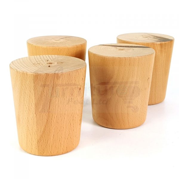 4x Replacement Round Furniture Sofa Legs Chair Settee Feet 100mm High (Self-Fix) - Image 3