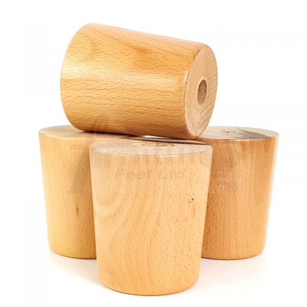 4x Replacement Round Furniture Sofa Legs Chair Settee Feet 100mm High (Self-Fix) - Image 4