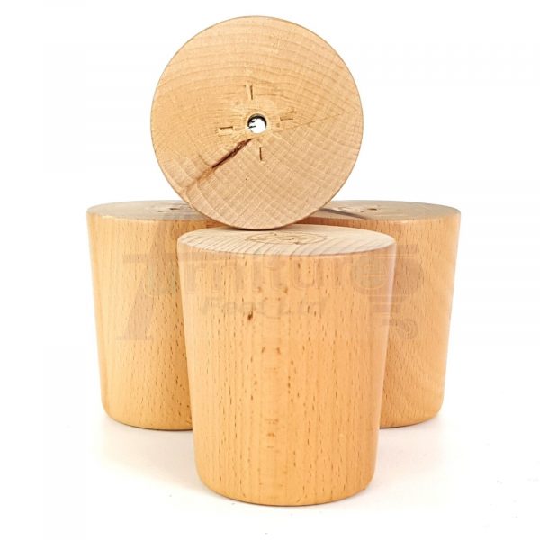 4x Replacement Round Furniture Sofa Legs Chair Settee Feet 100mm High (Self-Fix) - Image 8
