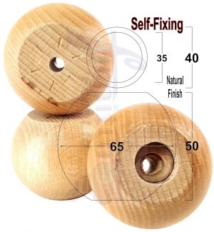 4x Replacement Round Furniture Sofa Legs Chair Settee Feet 50mm High (Self-Fix)