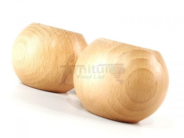 4x Replacement Round Furniture Sofa Legs Chair Settee Feet 50mm High (Self-Fix) - Image 3