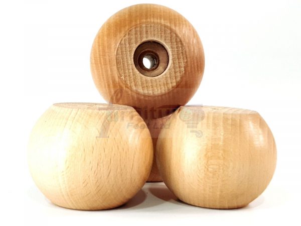 4x Replacement Round Furniture Sofa Legs Chair Settee Feet 50mm High (Self-Fix) - Image 4