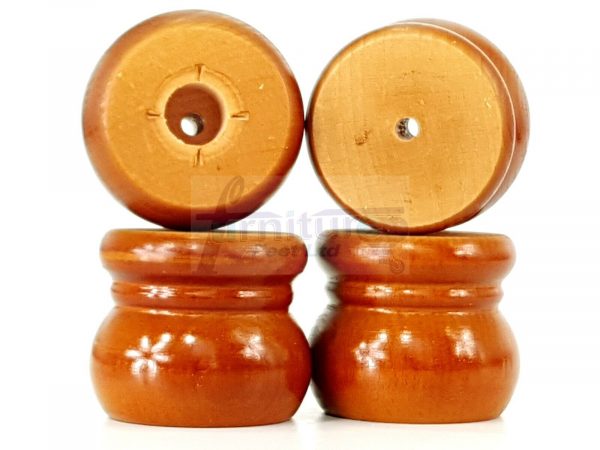 4x Replacement Round Furniture Sofa Legs Chair Settee Feet 50mm High (Self-Fix)