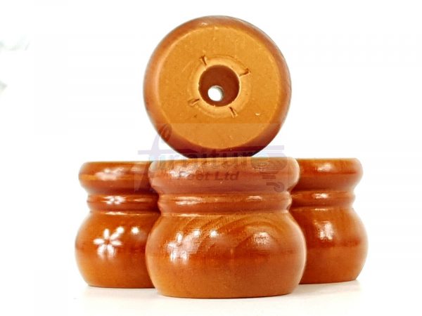 4x Replacement Round Furniture Sofa Legs Chair Settee Feet 50mm High (Self-Fix) - Image 3