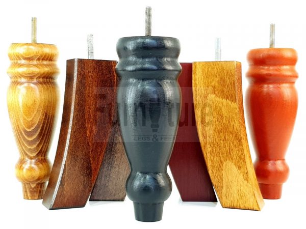 4x Replacement Solid Wood Furniture Sofa Legs M8 Chair Settee Feet 200mm High - Image 2