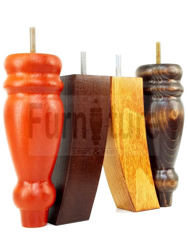 4x Replacement Solid Wood Furniture Sofa Legs M8 Chair Settee Feet 200mm High - Image 6