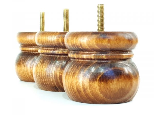 4x Replacement Solid Wood Furniture Sofa Legs Settee, Chair Feet 60mm High M8 - Image 8